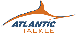 Orange and blue Atlantic Tackle logo